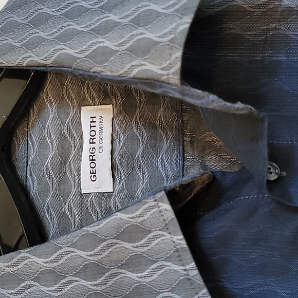 Georg Roth Germany Ombre Wave Button Shirt L - Picture 2 of 7